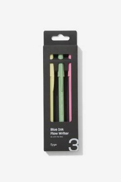 Typo Black Ink Flow Writer Pen 3Pk