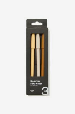 Typo Black Ink Flow Writer Pen 3Pk