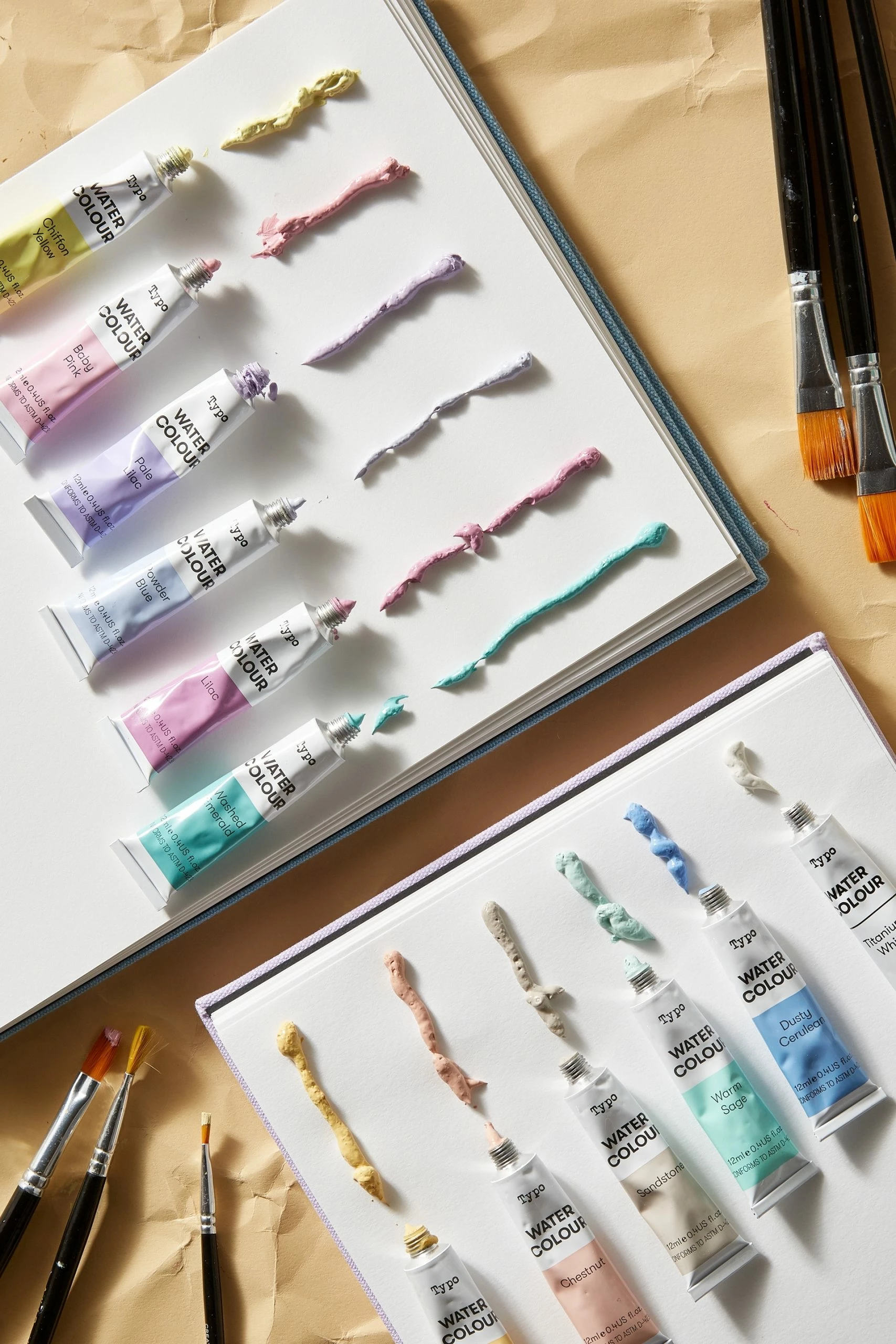 Typo Watercolour Paint Set 3 Typo Watercolour Paint Set