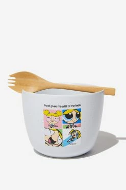 Typo Powerpuff Girls Fork It Feed Me Bowl