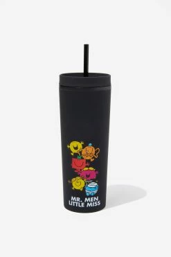 Typo Mr Men Little Miss Slimline Smoothie Cup Black